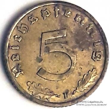 5 рейхспфеннингов 1938 г. (F)