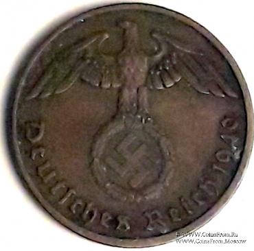 2 рейхспфеннинга 1940 г. (E)
