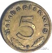 5 рейхспфеннингов 1937 г. (G)