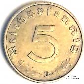 5 рейхспфеннингов 1938 г. (B)
