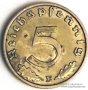 5 рейхспфеннингов 1938 г. (E)