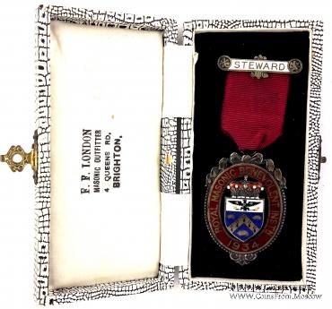 Знак RMBI 1934. STEWARD ROYAL MASONIC BENEVOLENT INST.  – Королевский Масонский Благотворительный институт