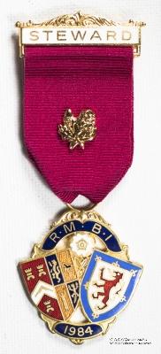 Знак RMBI 1984. STEWARD ROYAL MASONIC BENEVOLENT INST.  – Королевский Масонский Благотворительный институт