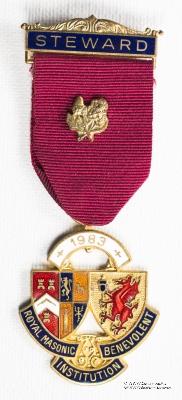 Знак RMBI 1983. STEWARD ROYAL MASONIC BENEVOLENT INST.  – Королевский Масонский Благотворительный институт