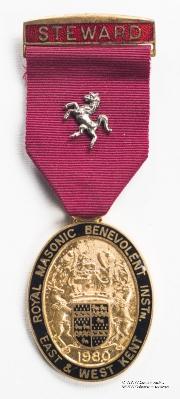 Знак RMBI 1980. STEWARD ROYAL MASONIC BENEVOLENT INST.  – Королевский Масонский Благотворительный институт