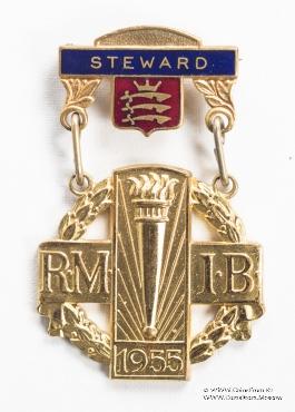 Знак RMIB 1955. STEWARD ROYAL MASONIC INSTITUTION FOR BOYS.  – Королевский Масонский институт для мальчиков.