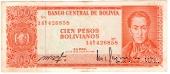 100 песо боливиано 1962 г.