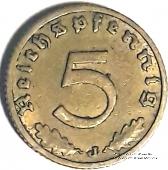 5 рейхспфеннингов 1938 г. (J)