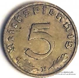 5 рейхспфеннингов 1939 г. (E)
