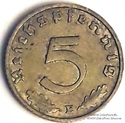 5 рейхспфеннингов 1939 г. (E)