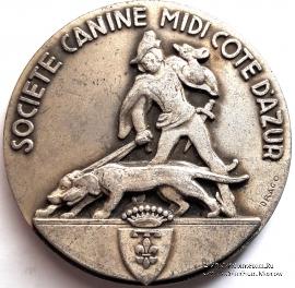 Настольная медаль клуба Societe Canine Midi Côte D'Azur (Франция)