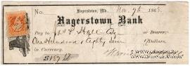 Банковский чек 1868 г.