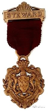 Знак RMBI 1945. STEWARD ROYAL MASONIC BENEVOLENT INST.  – Королевский Масонский Благотворительный институт