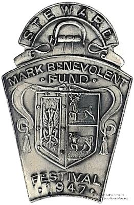 1947. Знак STEWARD Mark Benevolent Fund. 
