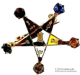 Знак Ордена Восточной звезды – The Order of the Eastern Star.