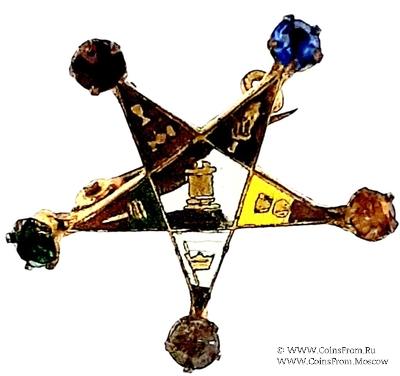 Знак Ордена Восточной звезды – The Order of the Eastern Star.