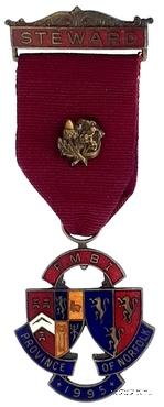 Знак RMBI 1995 STEWARD ROYAL MASONIC BENEVOLENT INST.  – Королевский Масонский Благотворительный институт