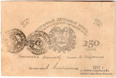 250 рублей 1919 г. (Мерв)